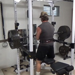 Bench Zercher Pin Squats For Core and Upper Back Strength