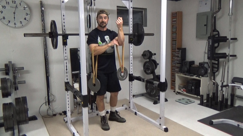 Elbow Band-Plate Hanging Front Squats lopo bands
