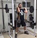 Elbow Band-Plate Hanging Front Squats For Exercise-Specific Strength