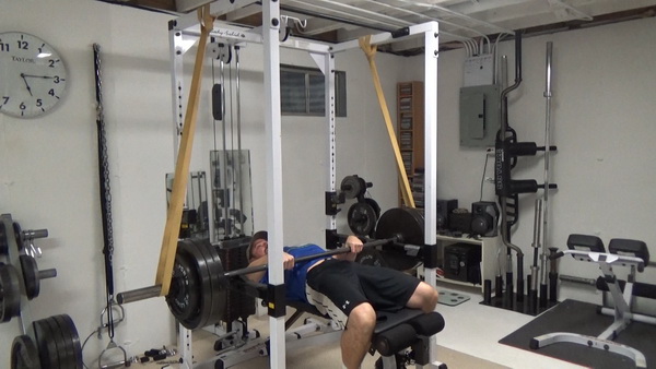 Reverse Band Eccentric Bench Press For Building Fast Bench Press Strength Roll
