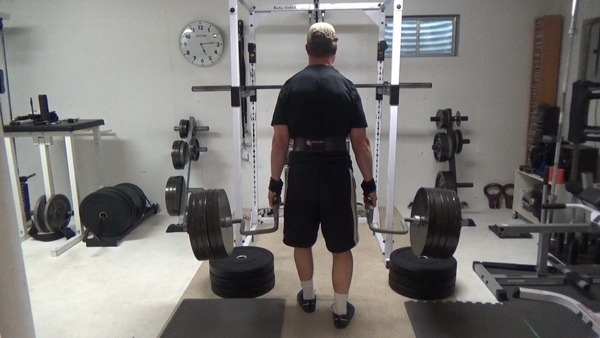 Range-of-Motion Trap Bar Deadlift Drop Sets walk forward