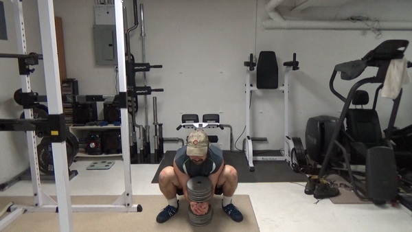 Dumbbell Zercher Squat Start