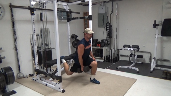 Single Dumbbell Reaching Bulgarian Split Squats